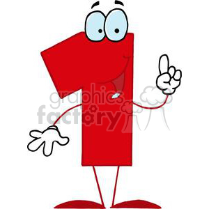Happy Red Number 1 clipart. Commercial use GIF, JPG, PNG, EPS, SVG ...
