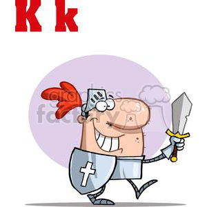 Funny Cartoon Knight Character