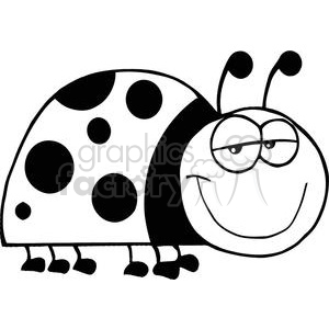 Download Black And White Happy Ladybug Clipart Commercial Use Gif Jpg Png Eps Svg Clipart 379453 Graphics Factory