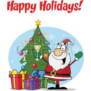   Holiday Greetings With Santa Claus 