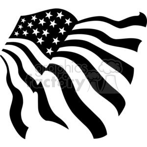 Royalty-Free Black and white stars and stripes USA flag 379704 vector ...