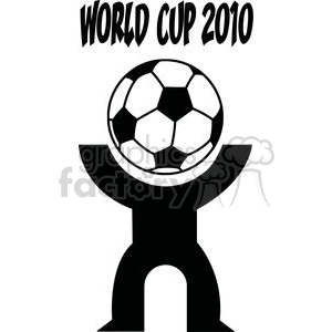 World cup 2010 with person with soccer ball head