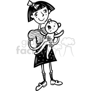 girl with her teddy bear