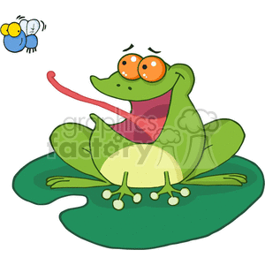 Cartoon-Frog-on-a-lilypad
