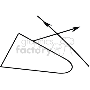 Black and white outline of a sine tool 
