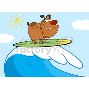 Dog surfing