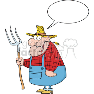 Funny Cartoon Farmer Character