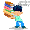 animated boy carrying books