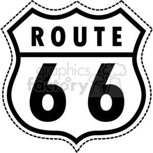 A vintage Route 66 traffic sign in a retro design, representing the iconic highway.