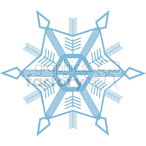 A blue geometric snowflake design, perfect for Christmas and winter themes.