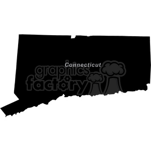 Clipart image of the state outline of Connecticut in the United States.