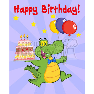 happy-birthday-party-with-alligator clipart #384213 at Graphics Factory.