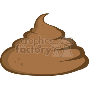 The clipart image depicts a stylized representation of a pile of poop, which is often used for humor or to symbolize something undesirable in a comical and light-hearted way.