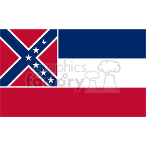   vector state Flag of Mississippi 