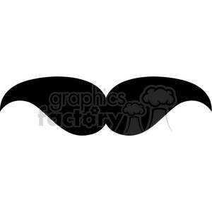 A clipart image of a stylized black mustache suitable for vinyl designs.