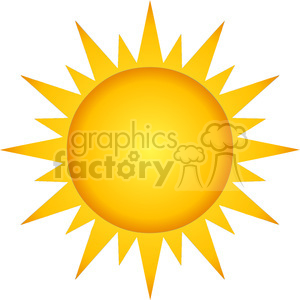 12883 RF Clipart Illustration Summer Hot Sun
