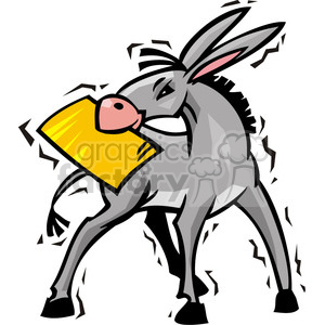   Democrat donkey with a document in it