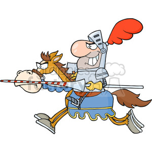 5136-Knight-Riding-Horse-Royalty-Free-RF-Clipart-Image