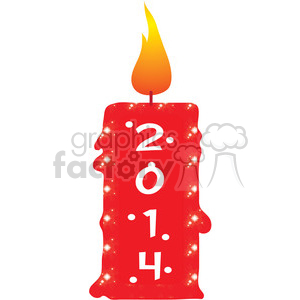 2014 candle clipart