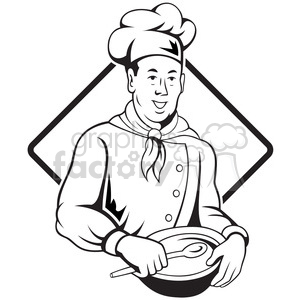 Chef Cooking Clipart Black And White Car