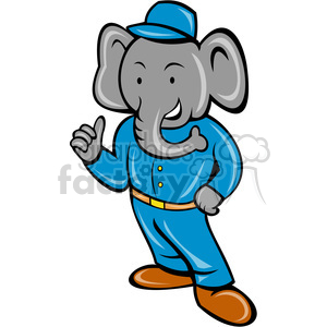 elephant in builder outfit