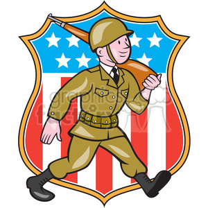 world war two american soldier marching rifle SHIELD