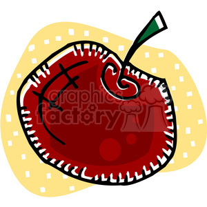 Stylized red apple