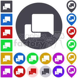 Colorful Chat Bubble Icons