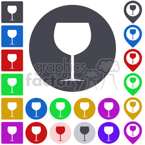 Wine glass icon pack