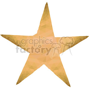 A polygonal, low-poly beige star with brown shades along the edges.