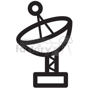 radar dish vector icon