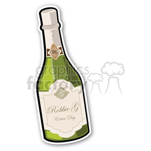   new years eve party bottle sticker 