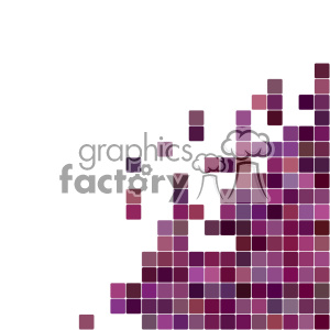 A clipart image featuring a cluster of small square tiles in various shades of purple arranged in a gradient pattern on a white background.