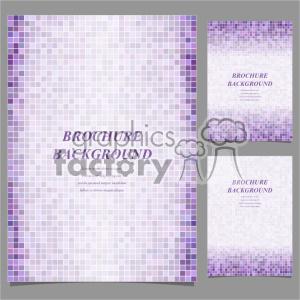 Purple Mosaic Brochure Background Templates