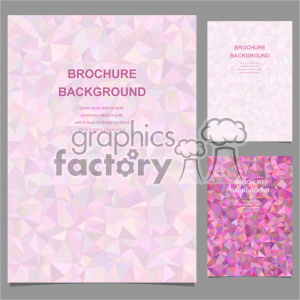 vector letter brochure template set 012