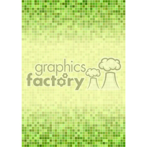 A green gradient mosaic pattern background, transitioning from darker green at the top and bottom to lighter green in the middle.
