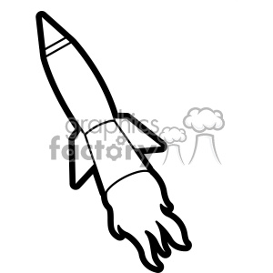cartoon rocket illustration svg cut file vector