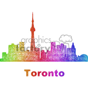 city skyline vector clipart CAN Toronto