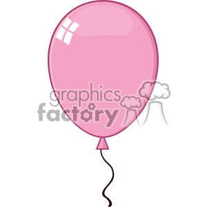The clipart image portrays a simple cartoon rendition of a pink balloon. It evokes a playful and joyful atmosphere, making it ideal for various celebratory occasions like birthdays or fiestas.
