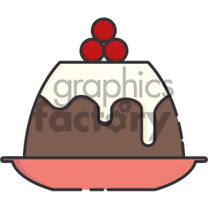   fruitcake vector icon 