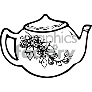 black white teapot image