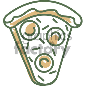 slice of pizza food vector flat icon design