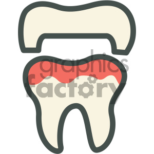 dental cap vector flat icon designs