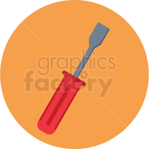 screwdriver icon with orange circle background