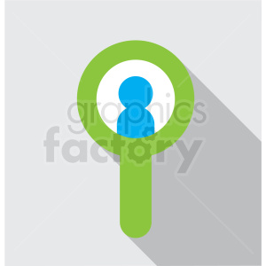 people search with square background icon clip art