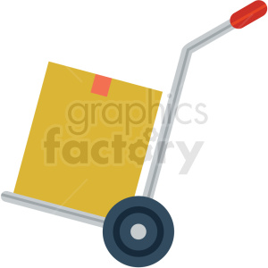 hand moving dolly vector flat icon clipart with no background