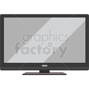 Illustration of a flat screen TV or monitor with a sleek, modern design.