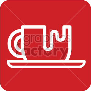 white coffee cup vector icon