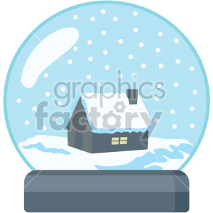 Snow Globe with Cozy Cabin for New Year's