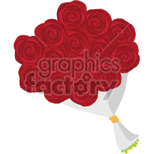 red rose bouquet vector icon no background
